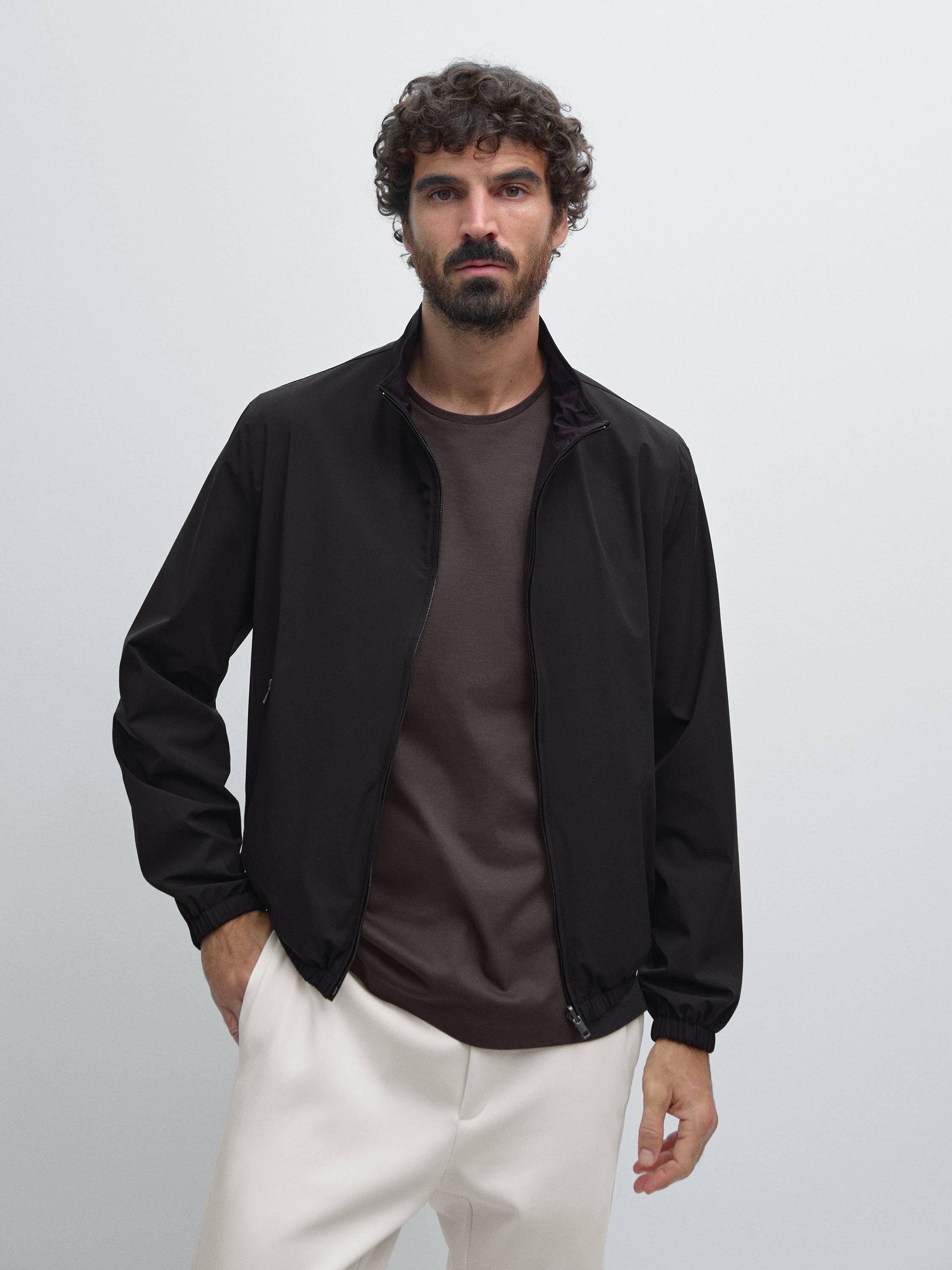 Veste réversible à col montant